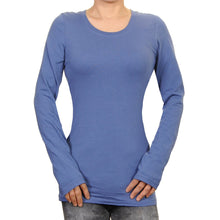 Load image into Gallery viewer, Ambiance Cotton Crew Neck Long Sleeve T-Shirt 62800